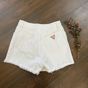 Vintage Guess USA made white mom shorts
